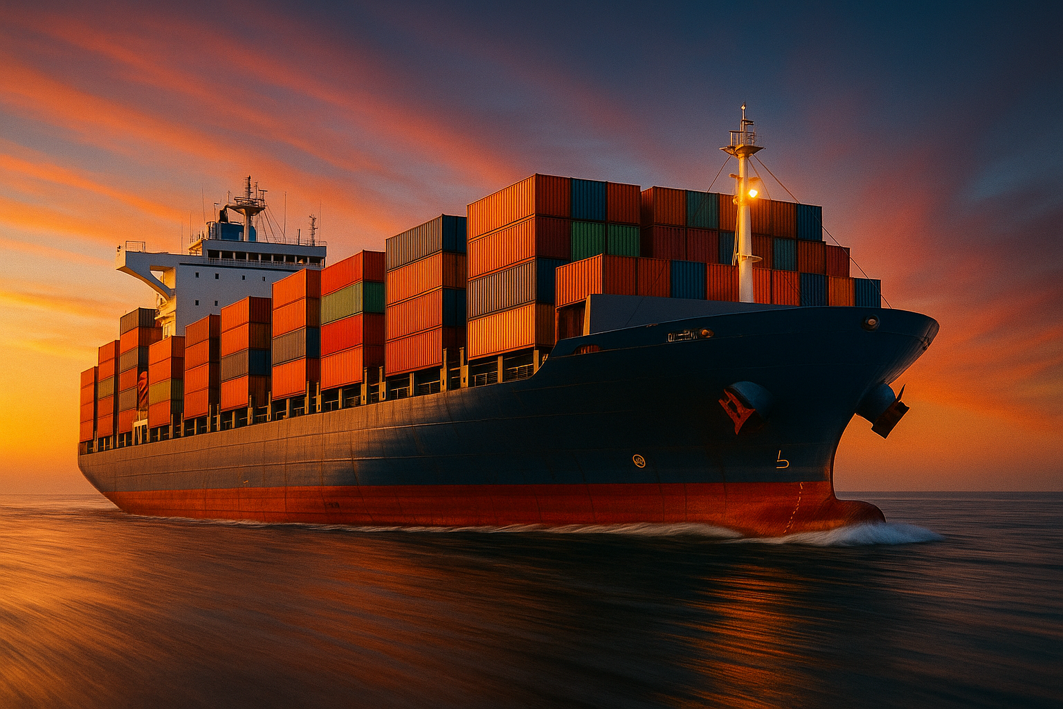 Barco portacontenedores — Servicio marítimo